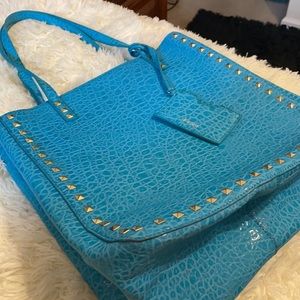 Blue nine West tote purse and Mini wallet